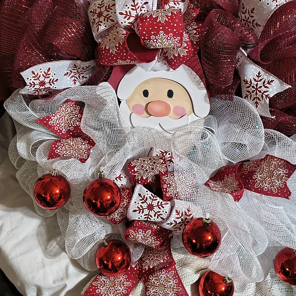 Festive Red and Green Holiday Bow